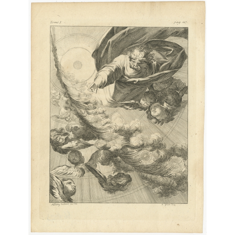 Antique Print of the Formation of Planets by Buffon (1749)