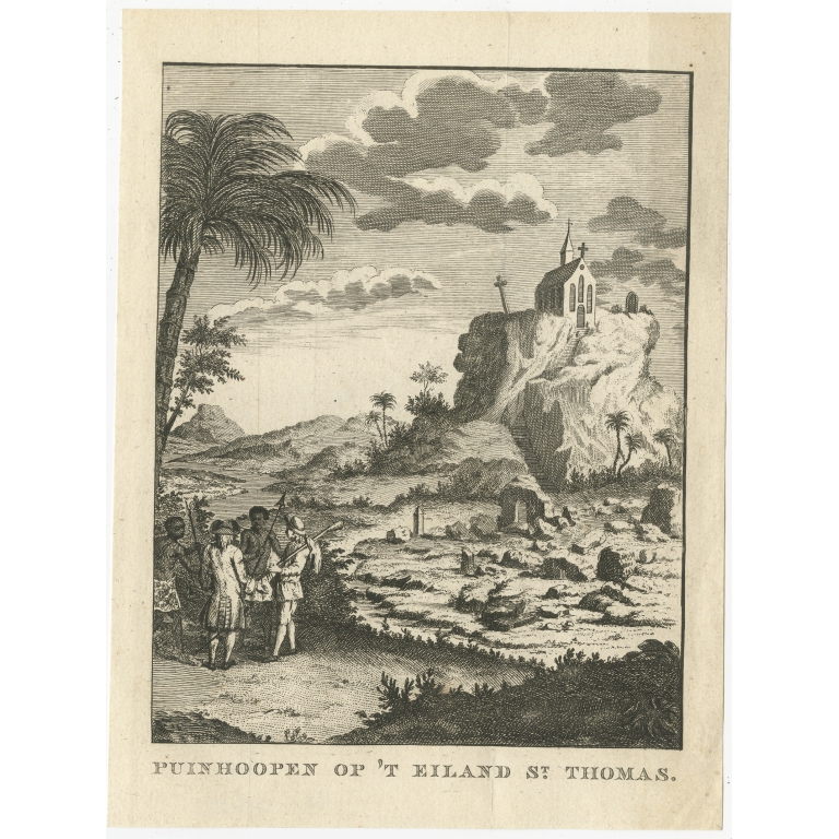 Antique Print of the Island of San Thome by Conradi (1784)