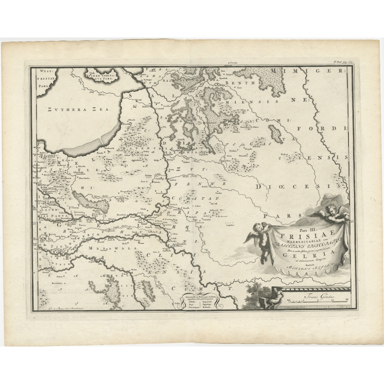 Antique Map of Gelderland by Alting (1725)