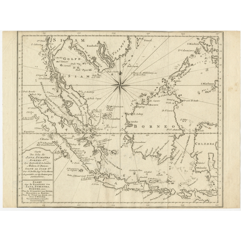 Antique Map of the East Indies by Van Schley (1747)