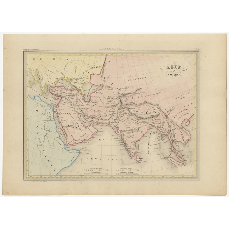 Antique Map of Ancient Asia by Malte-Brun (1847)