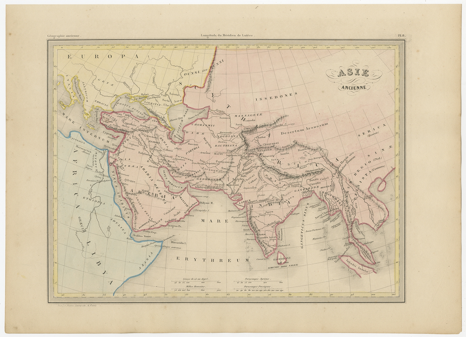 Antique Map of Ancient Asia by Malte-Brun (1847) - Antique Map Of Ancient Asia By Malte Brun 1847