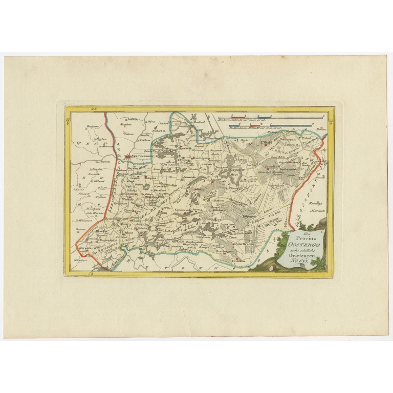 Antique Map of Oostergo by Von Reilly (1791)