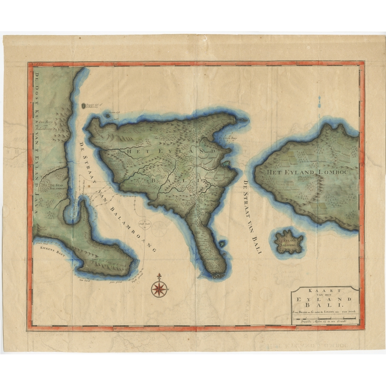 Antique Map of Bali by Valentijn (1726)