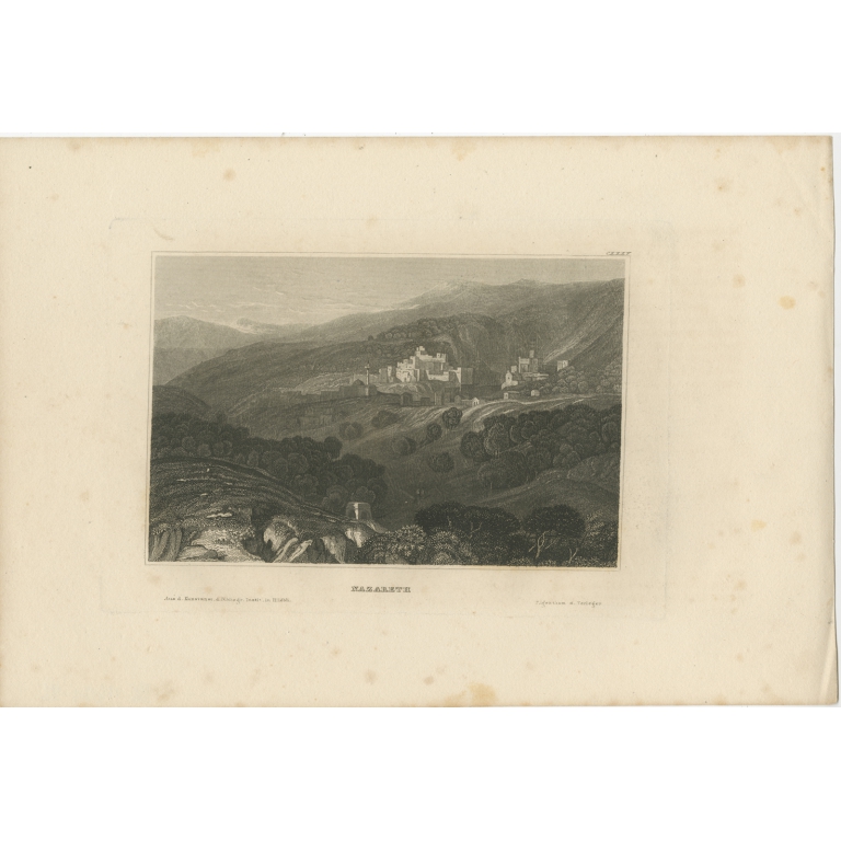 Antique Print of Nazareth by Meyer (1836)