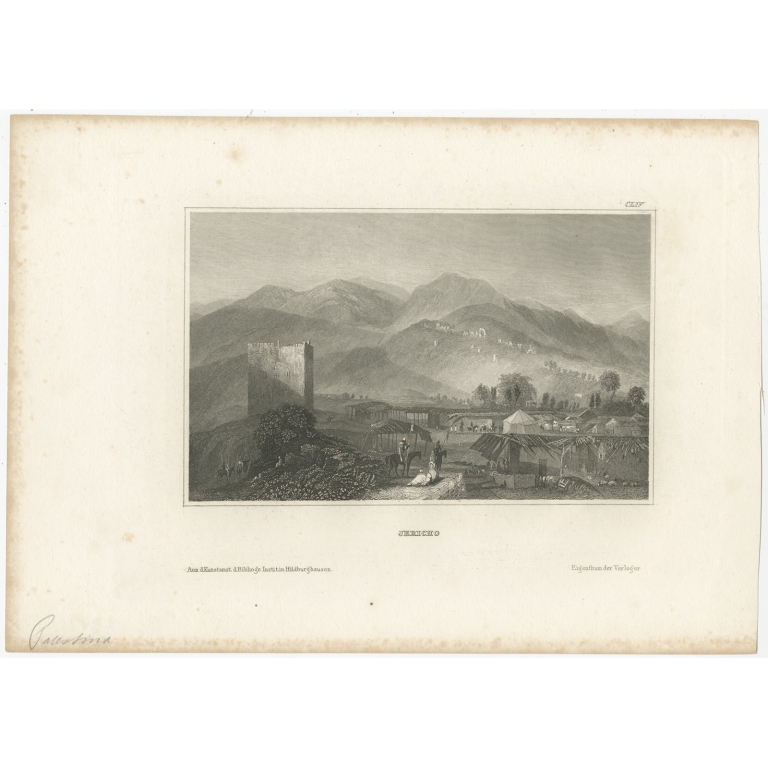 Antique Print of Jericho by Meyer (1836)