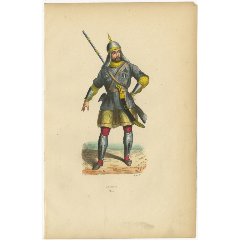 Antique Print of a Circassian by Wahlen (1843)