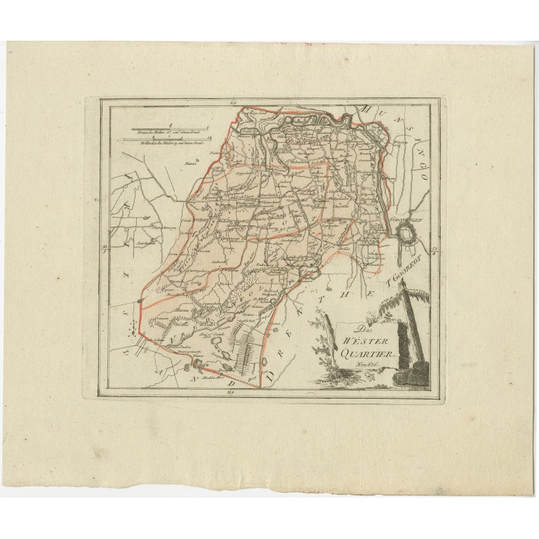 Antique Map of the Westerkwartier Region by Von Reilly (1791)