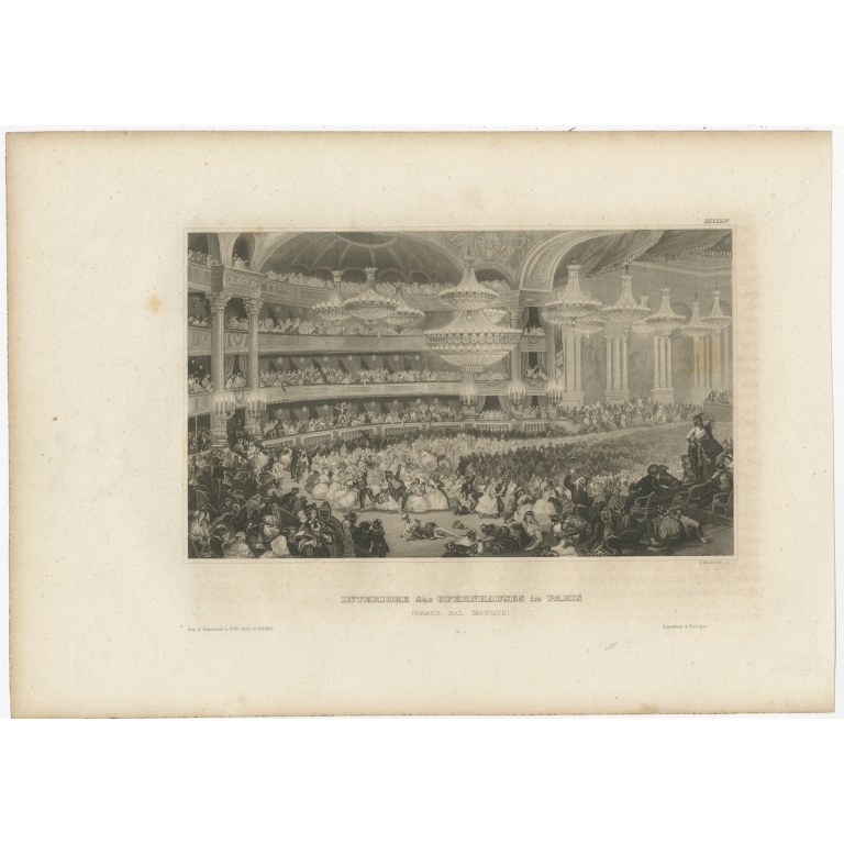 Antique Print of the Palais Garnier by Meyer (1847)
