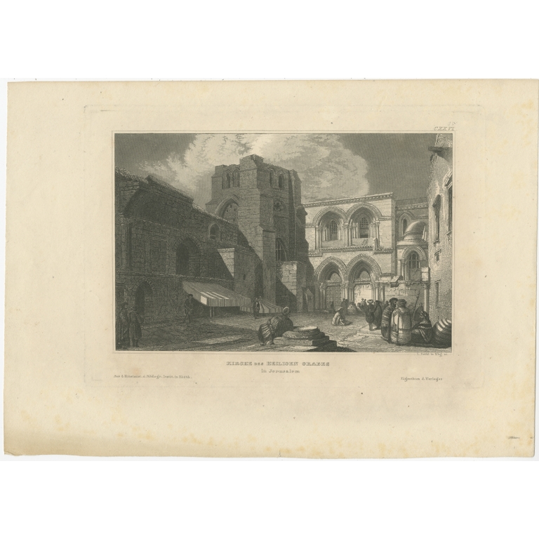 Antique Print of the Church of the Holy Sepulchre by Meyer (1836)