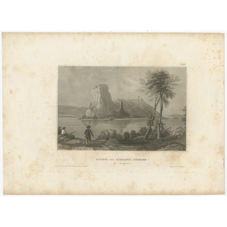 Antique Print of Devín Castle by Meyer (1838)