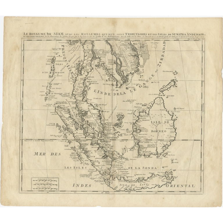 Antique Map of Southeast Asia by Chatelain (c.1732)