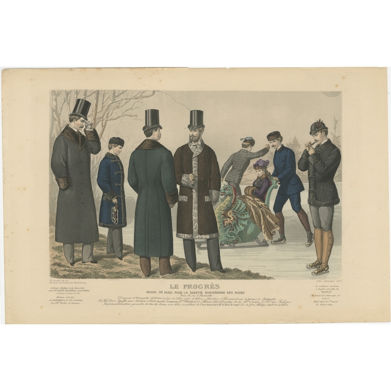 No. 336 Antique Fashion Print December (1877)
