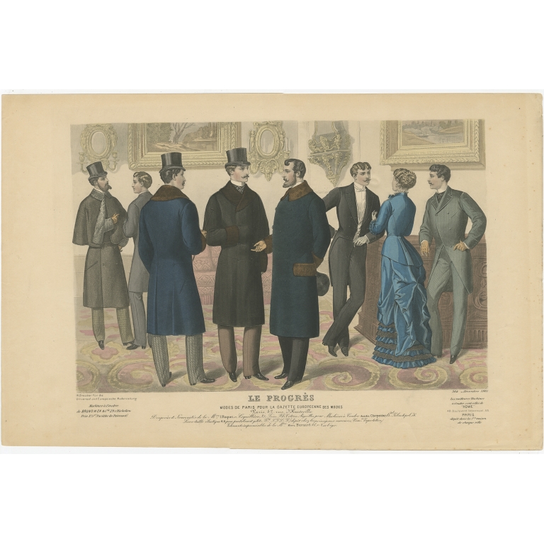 No. 384 Antique Fashion Print December (1881)