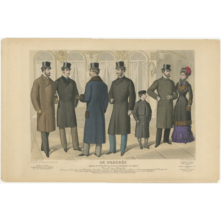 No. 383 Antique Fashion Print November (1881)