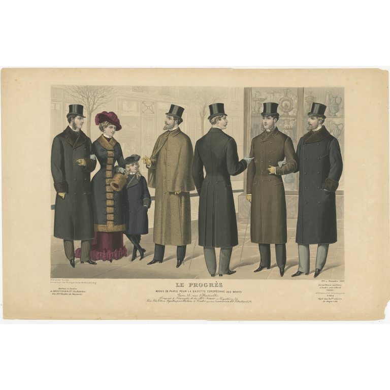 No. 395 Antique Fashion Print November (1882)