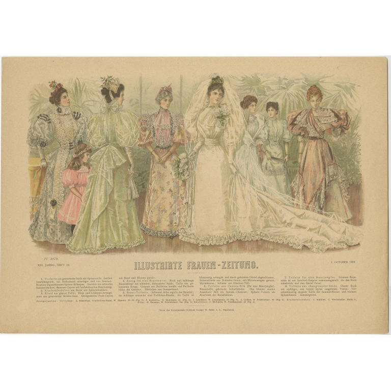 Pl. 1079 Antique Fashion Print (1894)