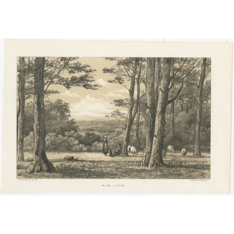 Antique Print of the Village of Lutte by Craandijk (1876)