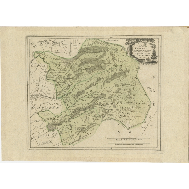 Antique Map of Zevenwolden by Von Reilly (1791)