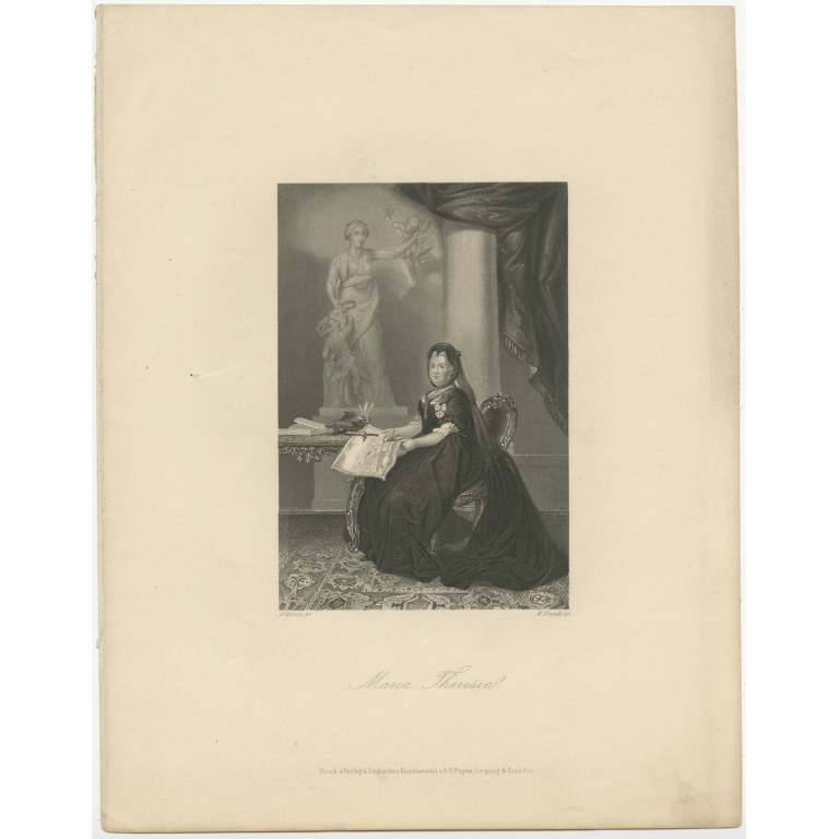 Antique Portrait of Maria Theresa by Payne (c.1850)