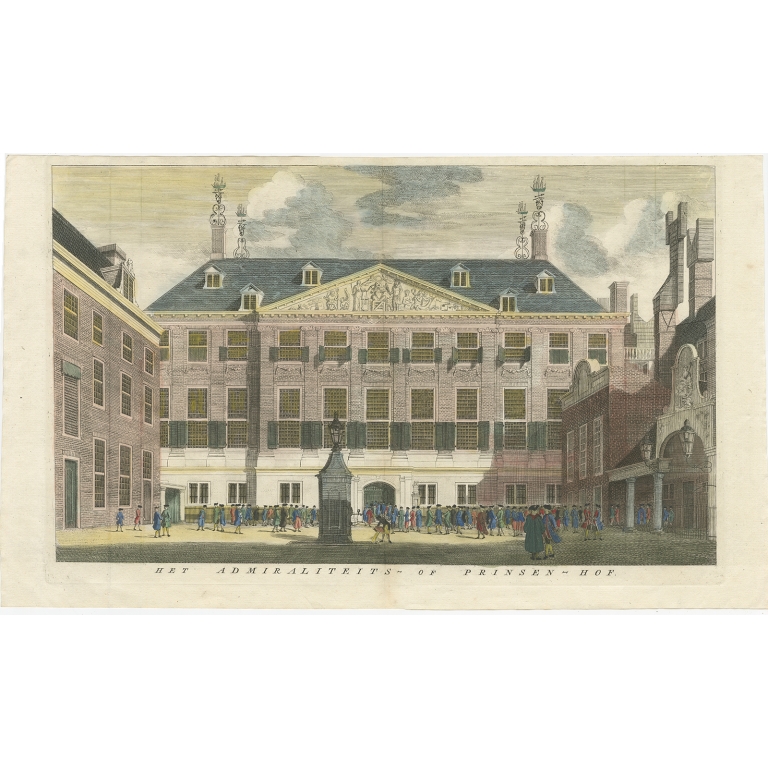 Antique Print of the 'Prinsenhof' in Amsterdam by Tirion (1765)