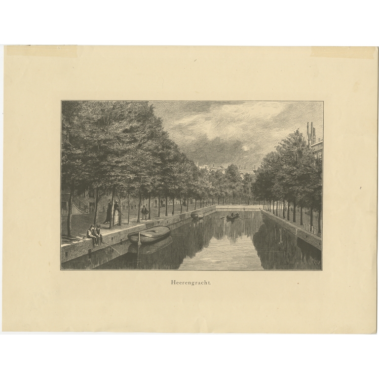 Antique Print of the Herengracht (c.1880)