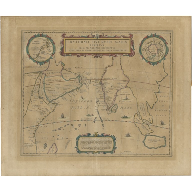 Antique Map of the Indian Ocean by Janssonius (c.1660)