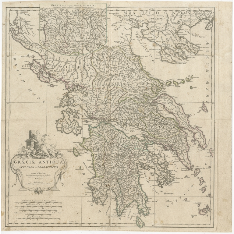 Antique Map of Greece by Allard (c.1786)