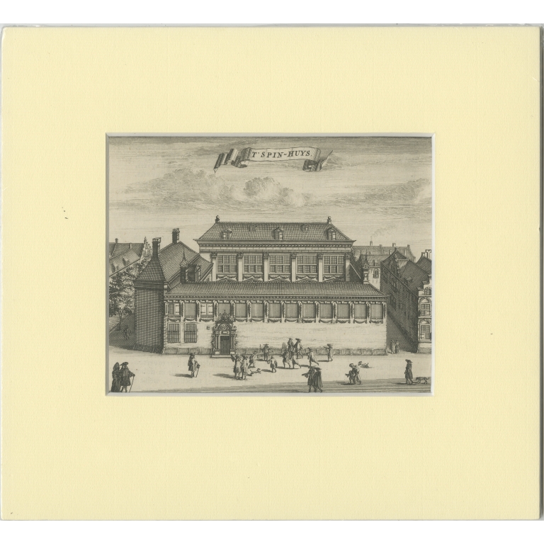 Antique Print of the 'Spinhuis' by Commelin (1693)