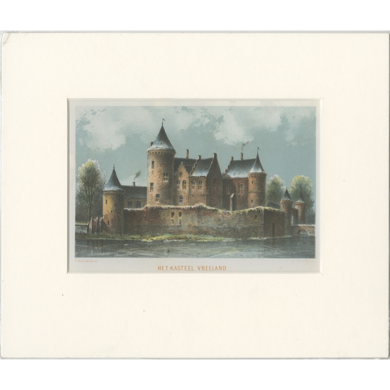 Antique Print of Vreeland Castle by Mieling (c.1895)