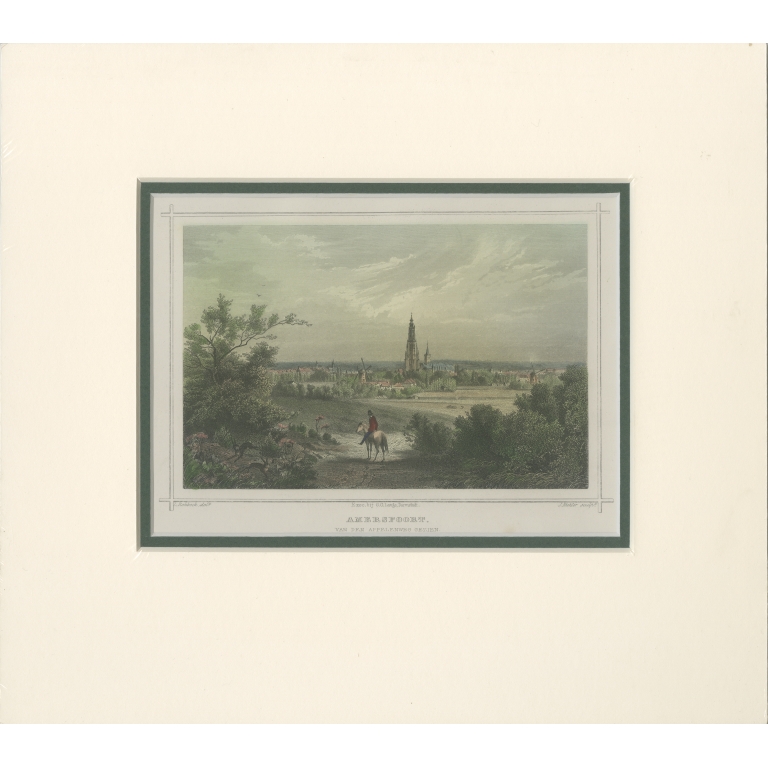 Antique Print of the city of Amersfoort by Terwen (1858)