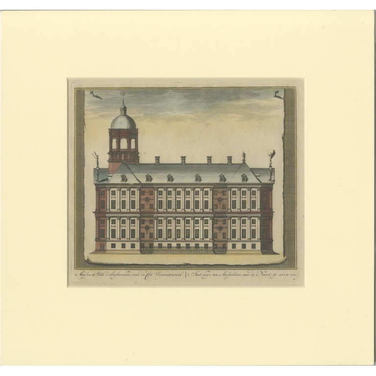 Antique Print of the City Hall of Amsterdam (c.1780)