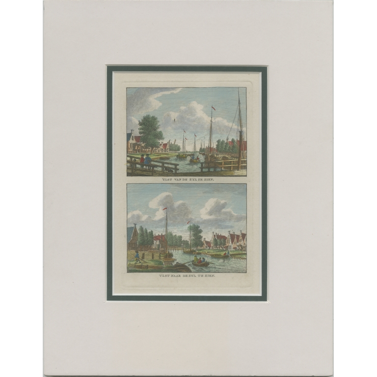 Antique Print of the City of IJlst by Bendorp (c.1790)