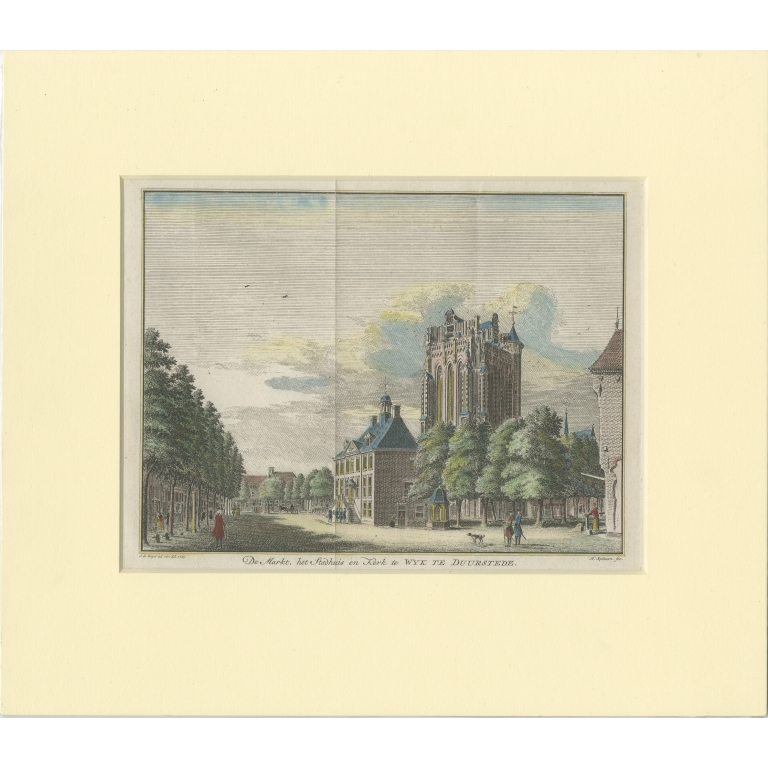 Antique Print of the City of Wijk bij Duurstede by Spilman (c.1760)
