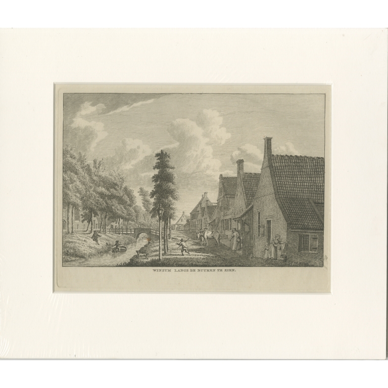Antique Print of the Village of Winsum by Bendorp (c.1790)