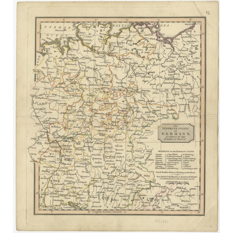 Antique Map of Germany (c.1820)