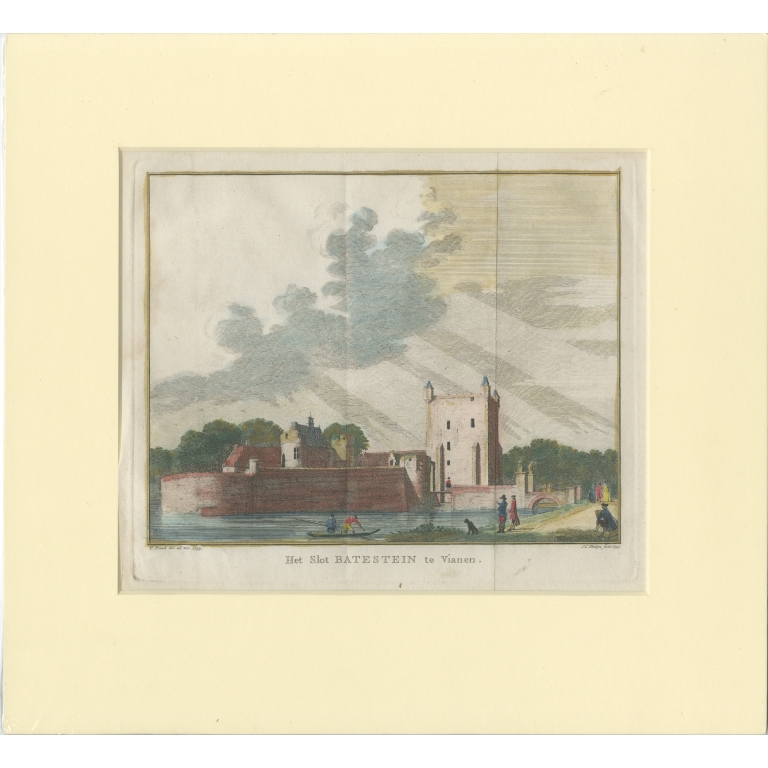 Antique Print of Castle Batestein by Tirion (1749)
