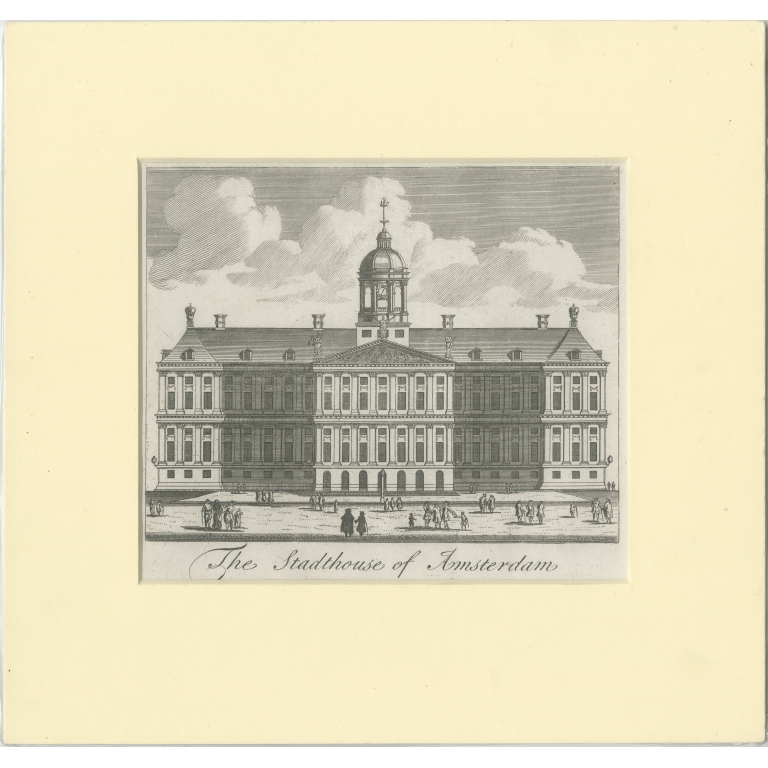 Antique Print of the City Hall of Amsterdam by Salmon (1739)