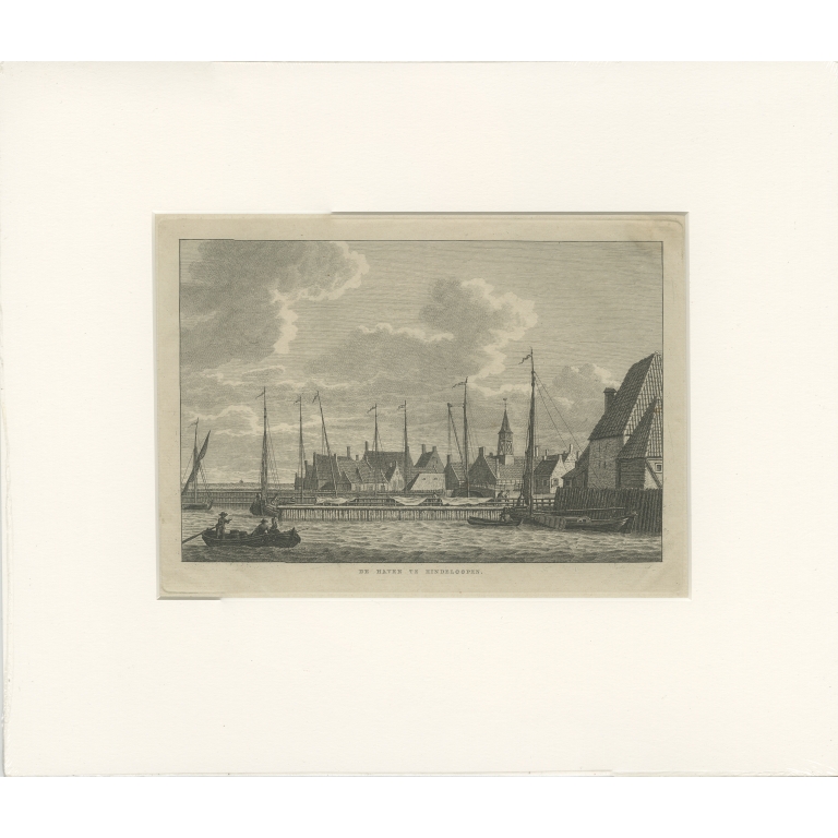 Antique Print of the City of Hindeloopen by Bendorp (1793)