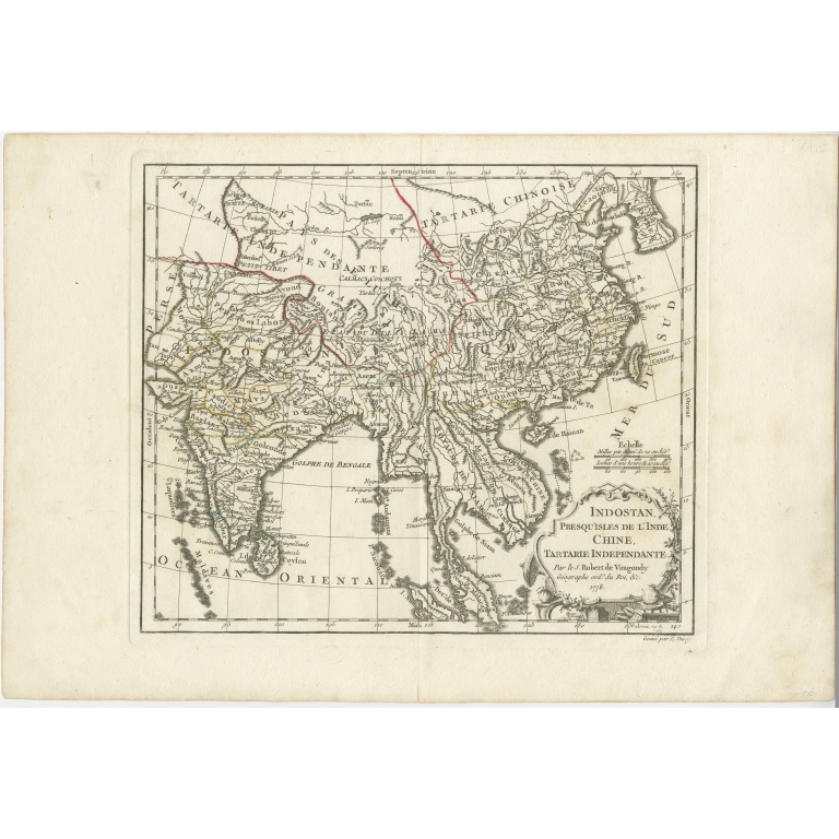 Antique Map of Southeast Asia by Dussy (1778)