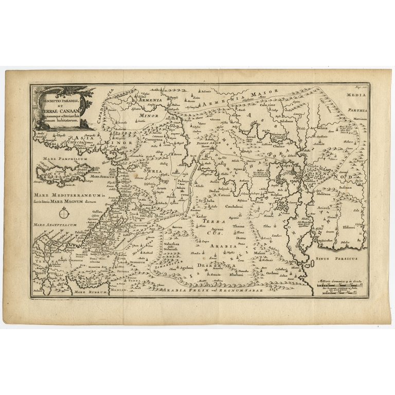 Antique Map of the Middle East by Halma (c.1709)